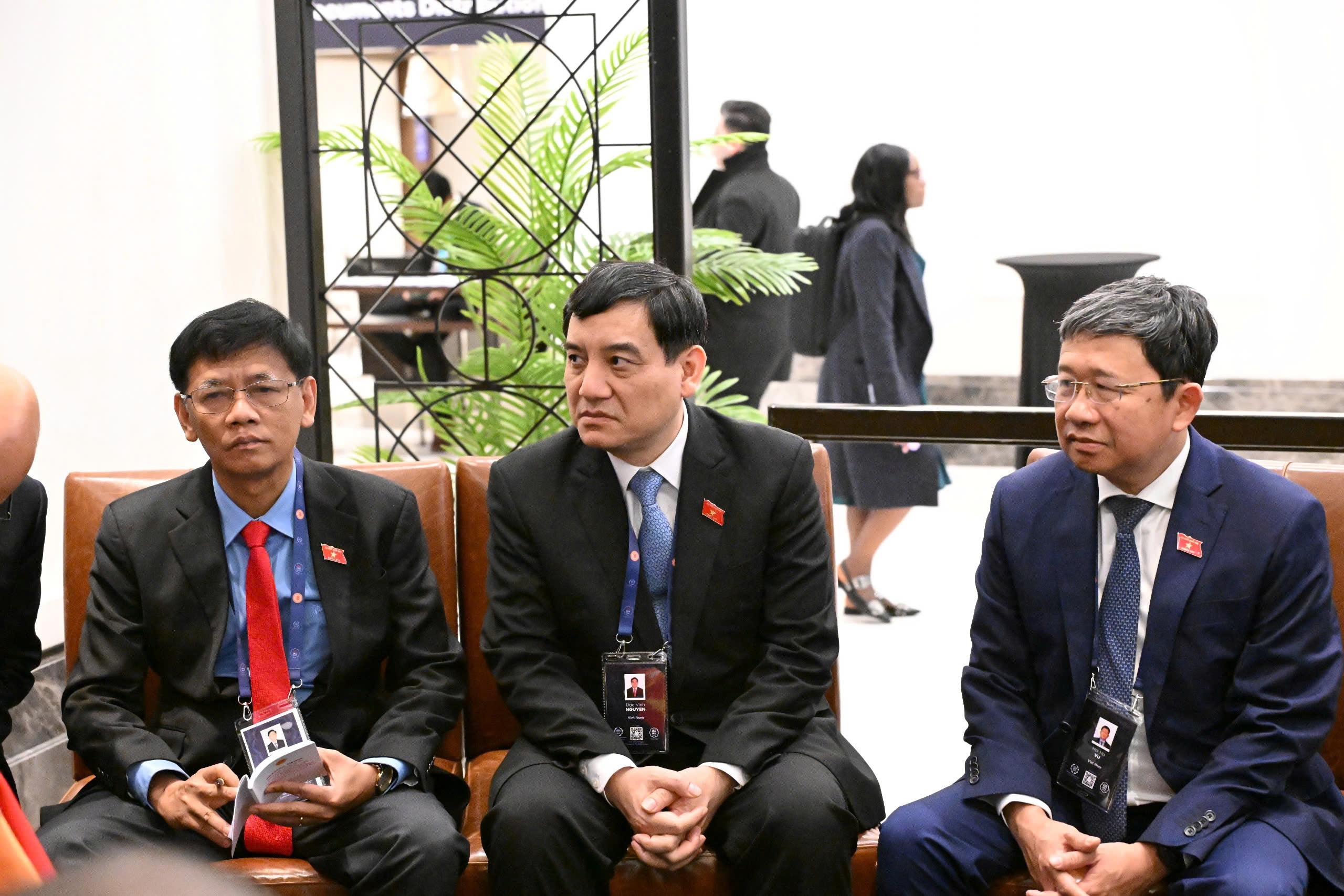 Đoàn đại biểu Quốc hội Việt Nam tại cuộc gặp. Ảnh: Dương Dung