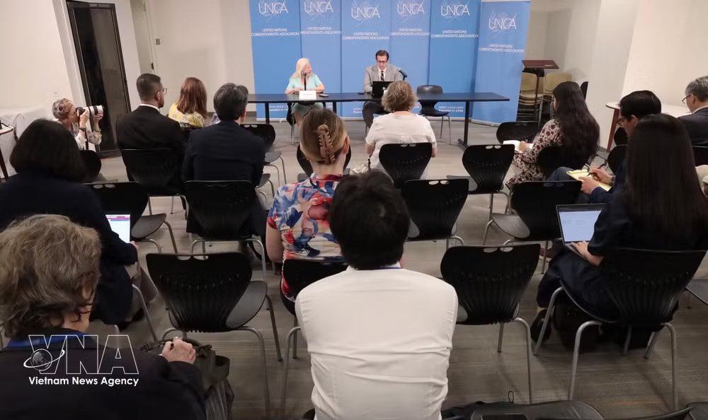 At the UN Office for Disarmament Affairs (UNODA) press briefing in New York (Photo: VNA) vnanet-viet2.jpg