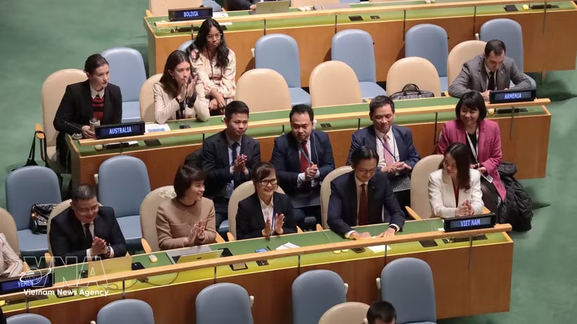 The 80th session of the UN General Assembly elected members of the UN Human Rights Council for the 2026–2028 term at the UN headquarters on October 14, 2025 (New York time). Vietnam was elected to this position with 180 votes, the highest among the Asia-Pacific candidates. (Photo: VNA)