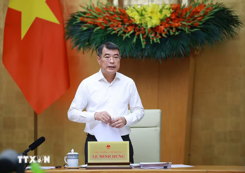 Thủ tướng Lê Minh Hưng chủ trì phiên họp. (Ảnh: Dương Giang/TTXVN)