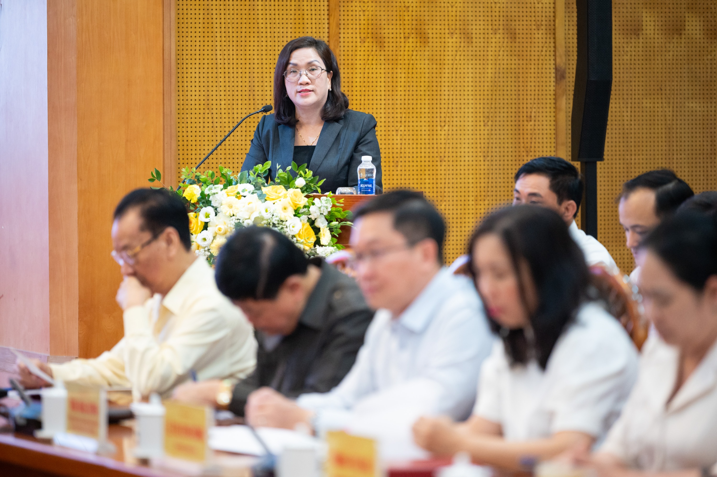 Phó Trưởng ban Tuyên giáo và Dân vận Trung ương TS. Đinh Thị Mai phát biểu