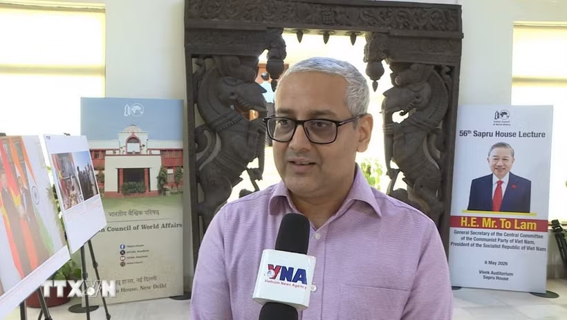 Tiến sỹ Rajiv Ranjan đến từ Đại học Delhi. (Ảnh: Ngọc Thúy/TTXVN)
