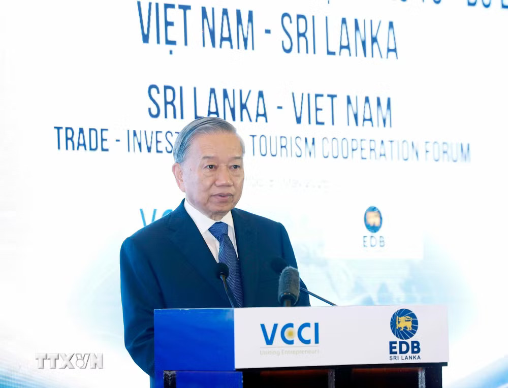 Tổng Bí thư, Chủ tịch nước Tô Lâm phát biểu. (Ảnh: Thống Nhất/TTXVN) ttxvn-tong-bi-thu-chu-tich-nuoc-du-dien-dan-doanh-nghiep-viet-nam-sri-lanka-8749498-2.jpg