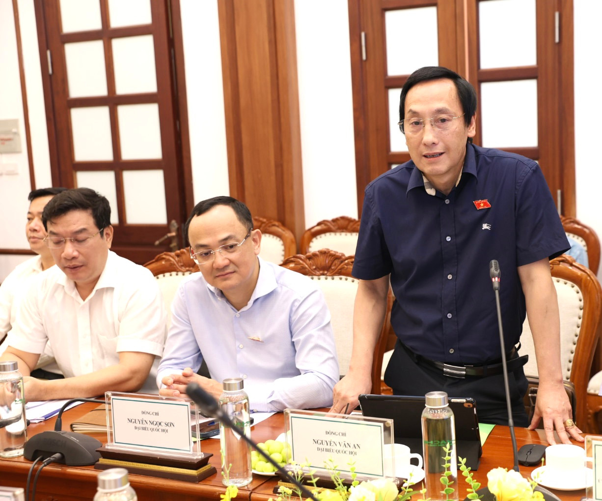 Ủy viên là Đại biểu Quốc hội hoạt động chuyên trách tại Ủy ban Khoa học, Công nghệ và Môi trường Nguyễn Văn An phát biểu