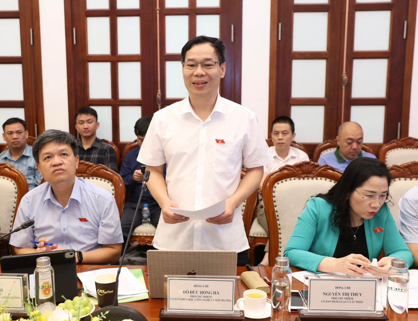 Phó Chủ nhiệm Ủy ban Khoa học, Công nghệ và Môi trường Đỗ Đức Hồng Hà phát biểu