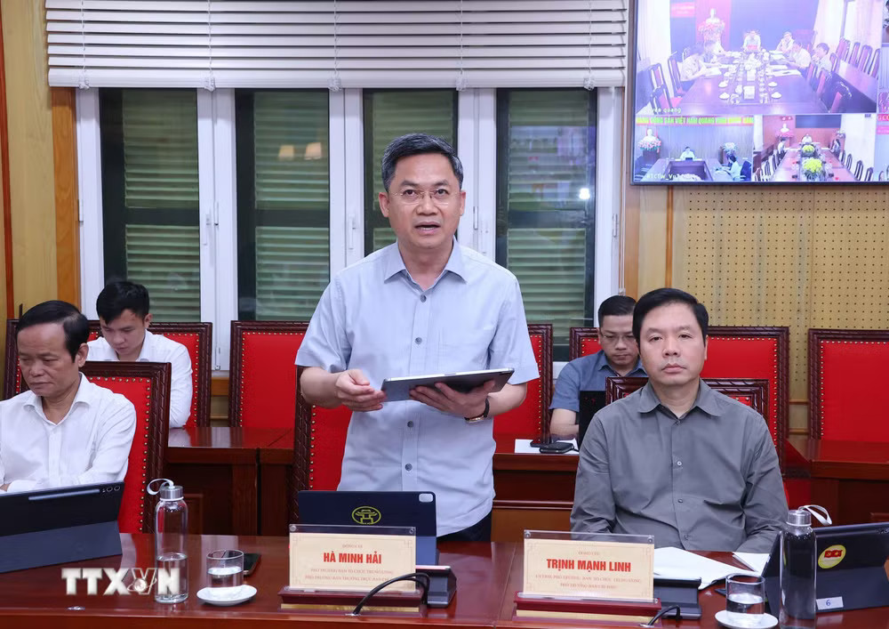 Đồng chí Hà Minh Hải, Phó trưởng Ban Tổ chức Trung ương, Phó trưởng Ban Link QQ88c Ban Chỉ đạo phát biểu. (Ảnh: Văn Điệp/TTXVN) ttxvn-phien-hop-thu-nhat-ban-chi-dao-chuyen-doi-so-nganh-to-chuc-xay-dung-dang-8758295-2.jpg