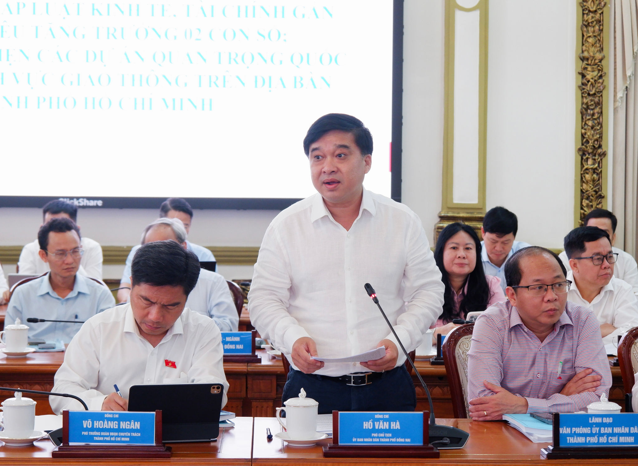 Phó Chủ tịch UBND tỉnh Đồng Nai Hồ Văn Hà phát biểu