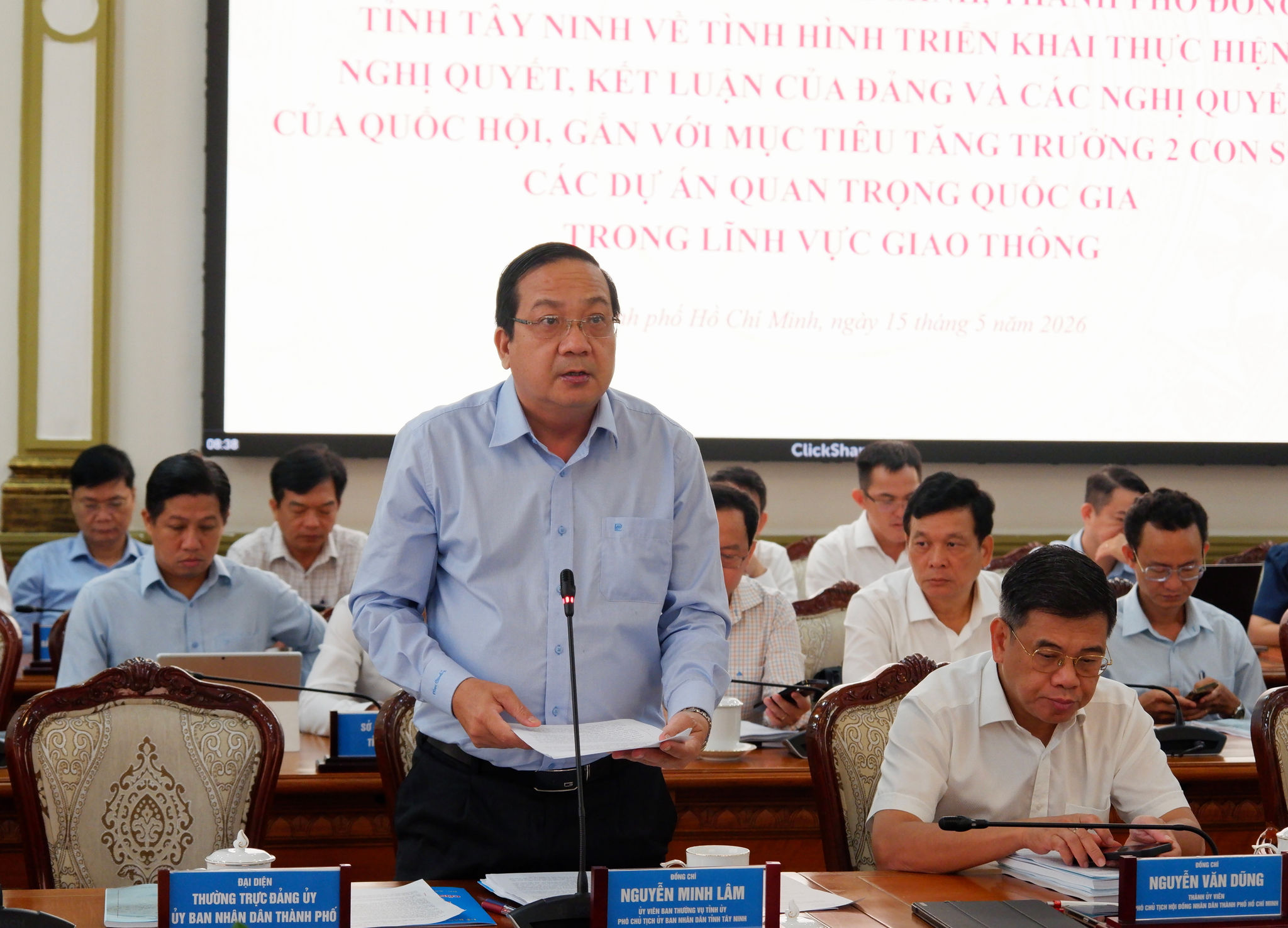 Phó Chủ tịch UBND tỉnh Tây Ninh Nguyễn Minh Lâm phát biểu