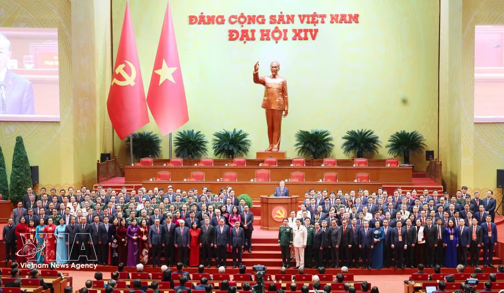 The Party Central Committee for the 2026-2031 tenure makes its debut at the 14th National Party Congress. (Photo: VNA) vnanet-14th-party-central-committee.jpg
