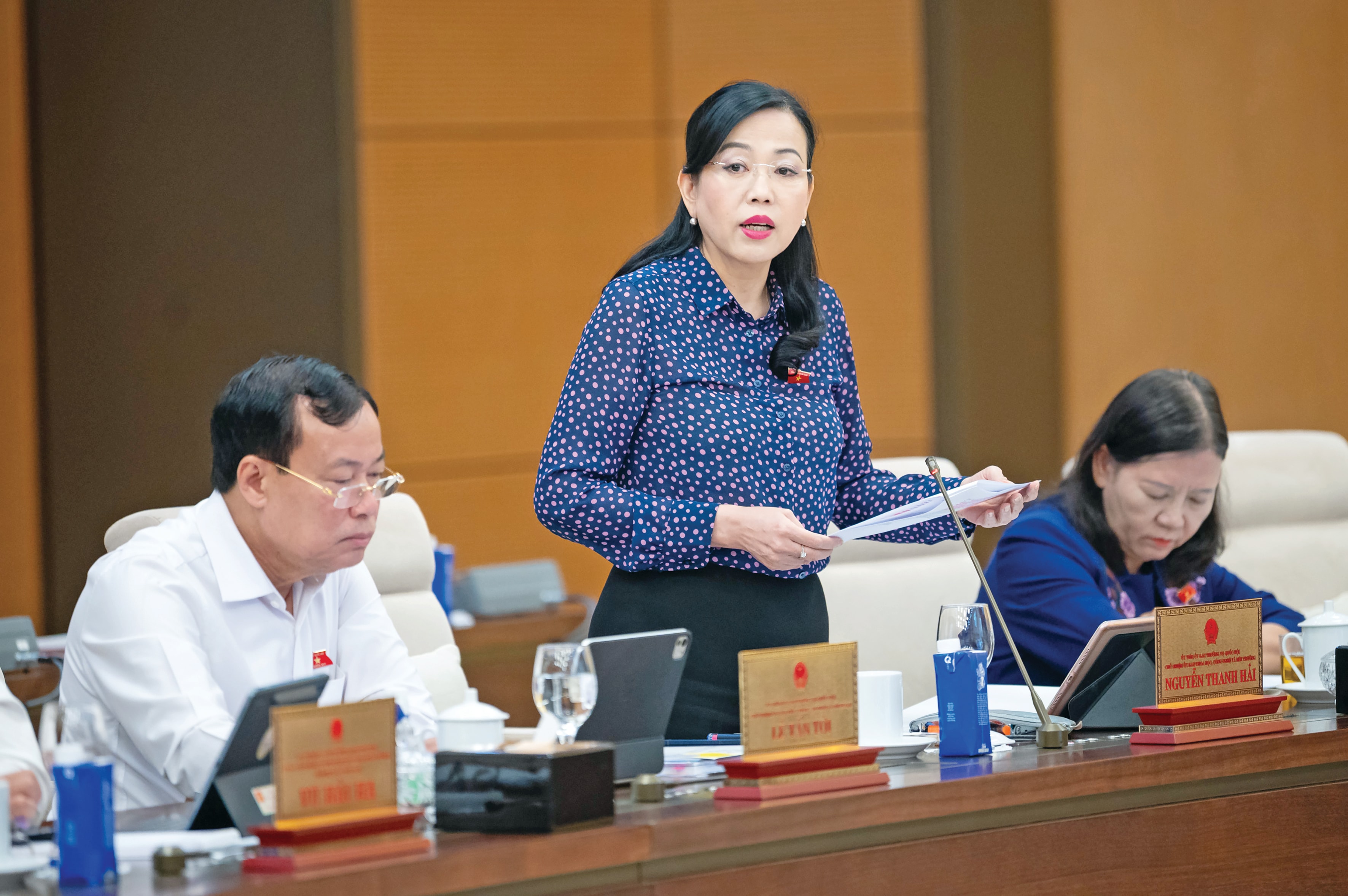 Chủ nhiệm Ủy ban Khoa học, Công nghệ và Môi trường Nguyễn Thanh Hải phát biểu