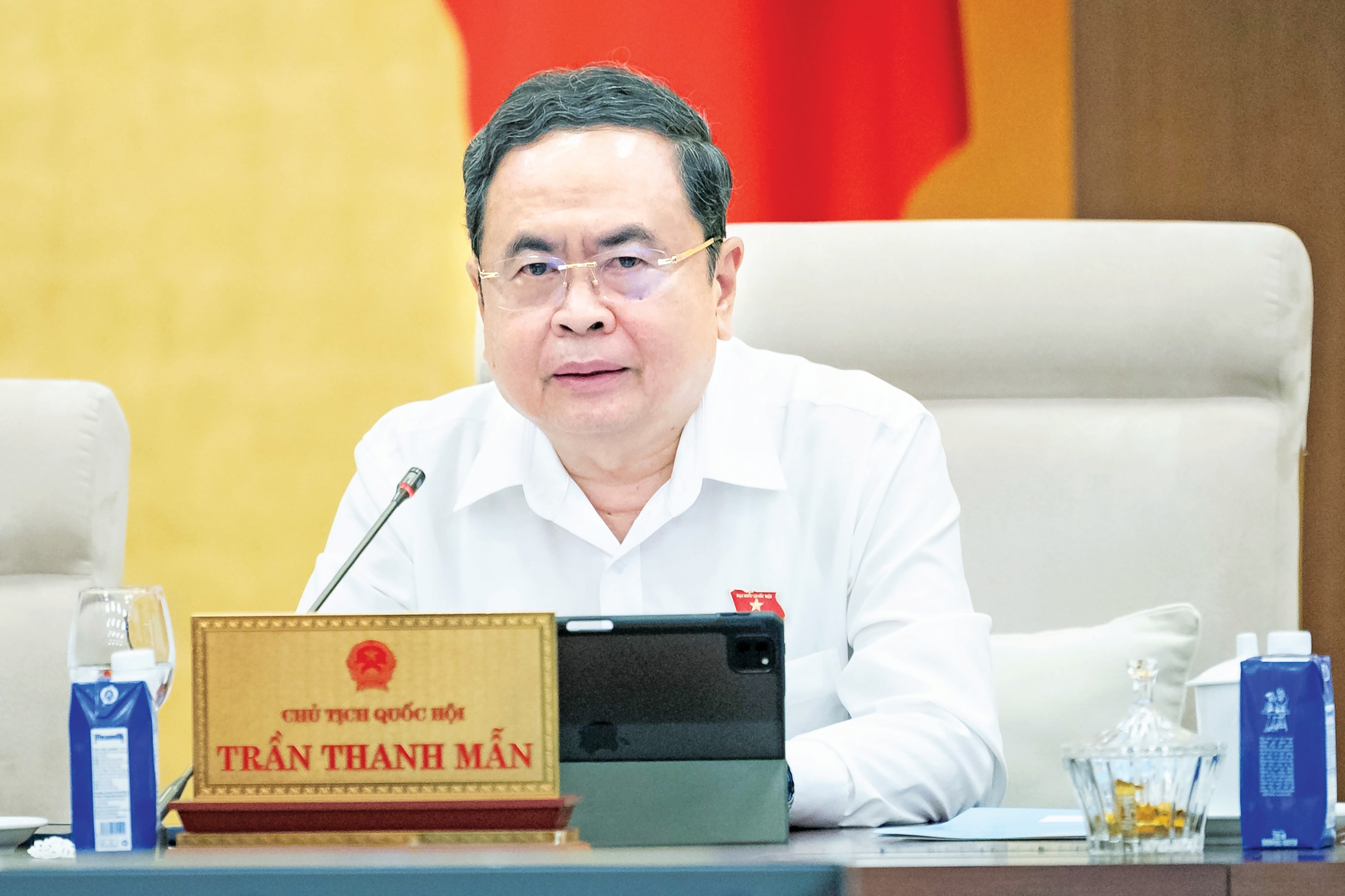 Chủ tịch Quốc hội Trần Thanh Mẫn phát biểu tại phiên họp