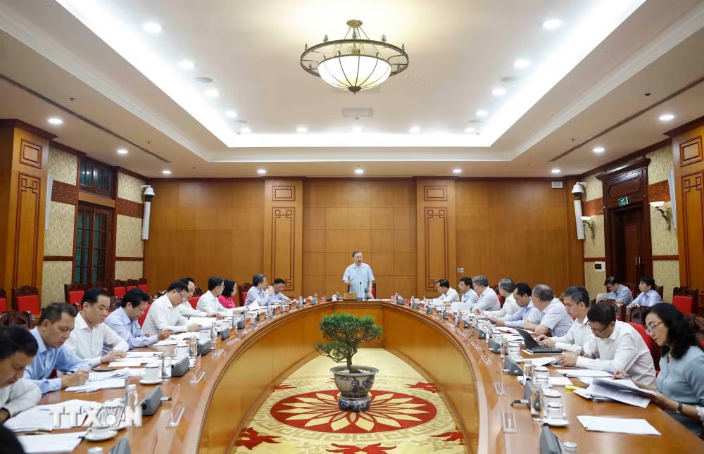 Tổng Bí thư, Chủ tịch nước Tô Lâm phát biểu. (Ảnh: Thống Nhất/TTXVN) ttxvn-tong-bi-thu-chu-tich-nuoc-to-lam-muc-tieu-phan-dau-tang-truong-7.jpg