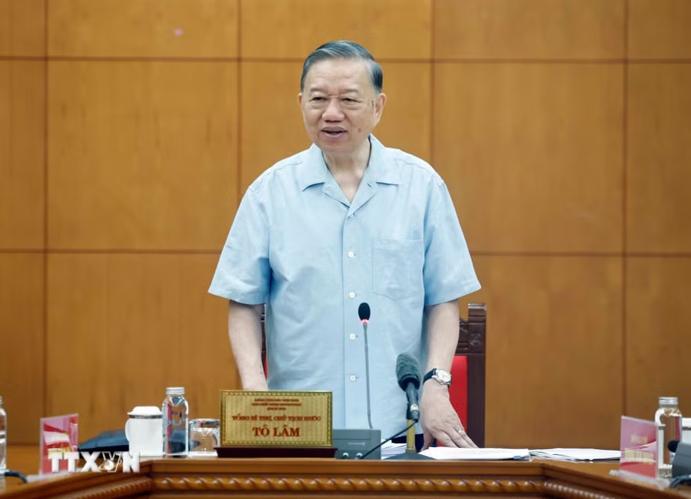 Tổng Bí thư, Chủ tịch nước Tô Lâm phát biểu. (Ảnh: Thống Nhất/TTXVN) ttxvn-tong-bi-thu-chu-tich-nuoc-to-lam-muc-tieu-phan-dau-tang-truong-5.jpg
