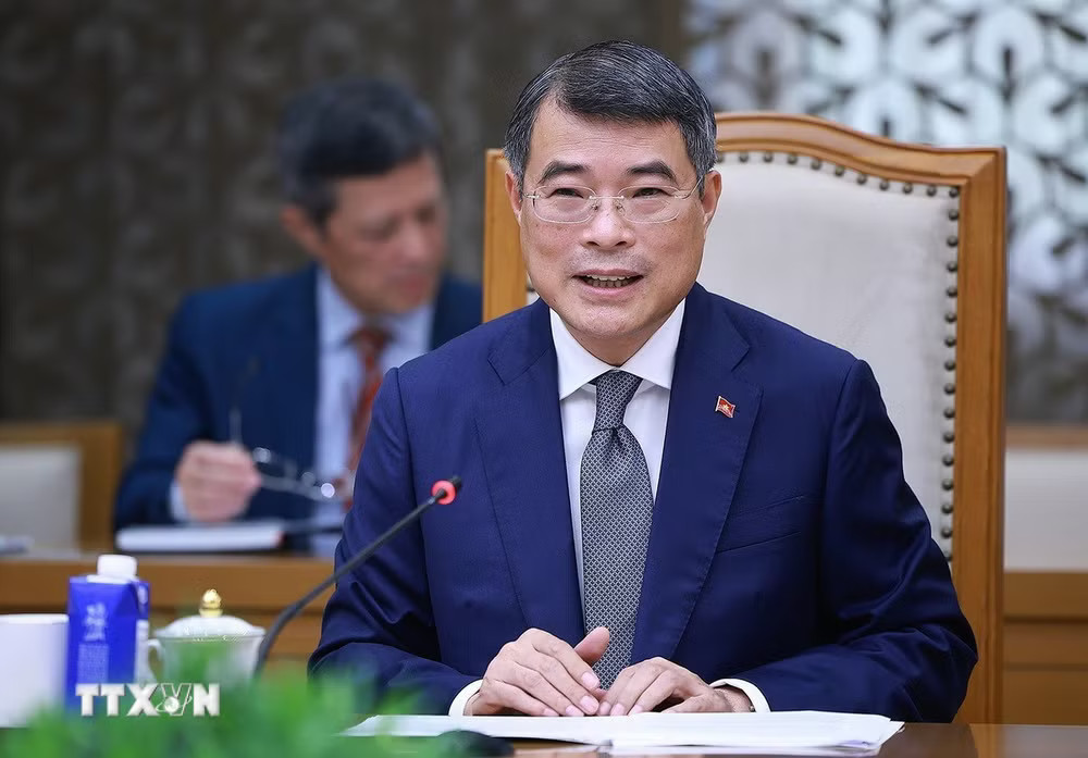 Thủ tướng Lê Minh Hưng phát biểu tại buổi tiếp Đại sứ Triều Tiên Ri Sung Guk. (Ảnh: Dương Giang/TTXVN) ttxvn-thu-tuong-le-minh-hung-tiep-dai-su-trieu-tien-ri-sung-guk-5.jpg