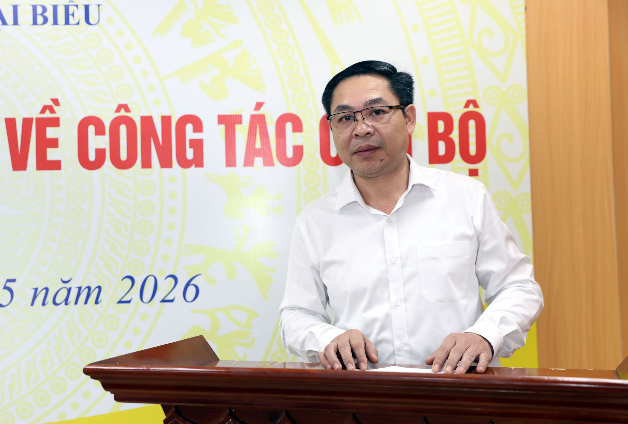 Vụ trưởng Vụ Công tác đại biểu Chử Văn Thìn phát biểu nhận nhiệm vụ