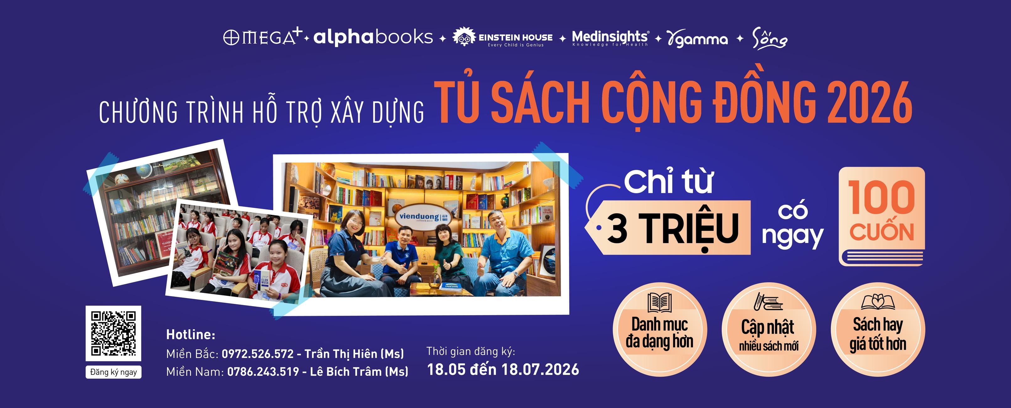 CHƯƠNG TRÌNH HỖ TRỢ XÂY DỰNG TỦ SÁCH CỘNG ĐỒNG 2026