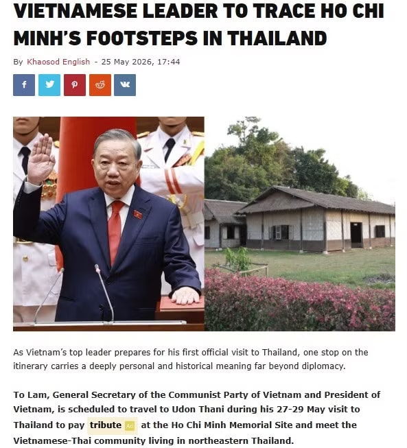 A screenshot of the article (Source: VNA)