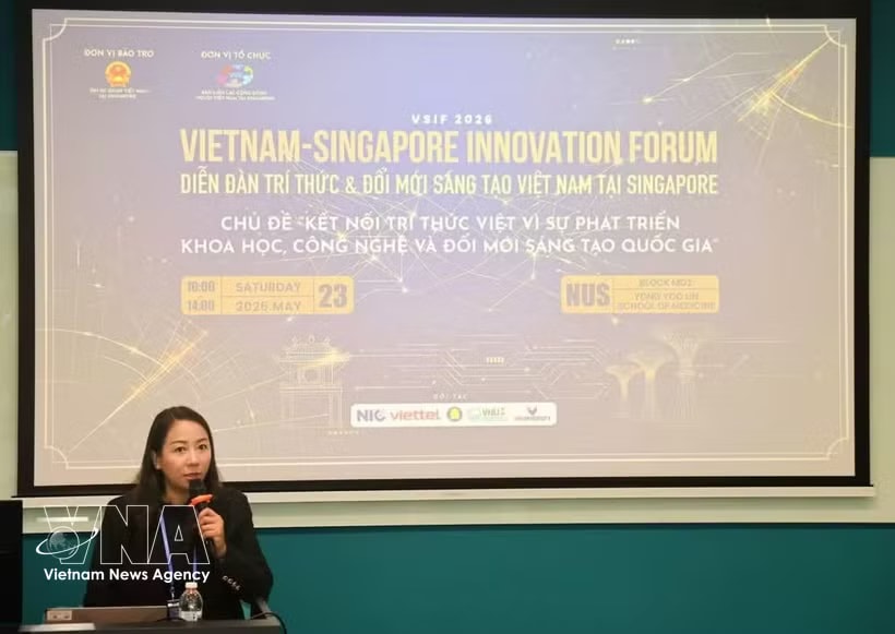 Ta Thuy Lien, head of the liaison board of the Vietnamese community in Singapore. (Photo published by VNA)