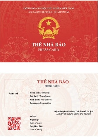 Mẫu thẻ nhà báo mới