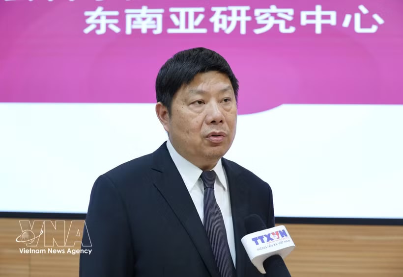 Professor Xu Liping, Director of the Centre for Southeast Asian Studies at the National Institute of International Strategy under the Chinese Academy of Social Science (CASS), in an interview granted to the Vietnam News Agency (Photo: VNA)