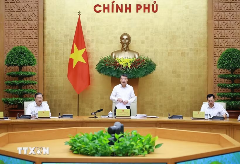 Thủ tướng Lê Minh Hưng chủ trì phiên họp Chính phủ thường kỳ tháng 5 năm 2026. (Ảnh: Dương Giang/TTXVN)