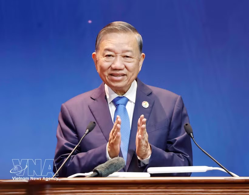 Party General Secretary and State President To Lam speaks at the 14th Vietnam Trade Union Congress on June 4. (Photo: VNA)