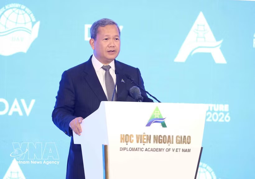 Cambodian PM Hun Manet addresses the opening session of the ASEAN Future Forum 2026 on June 9. (Photo: VNA)