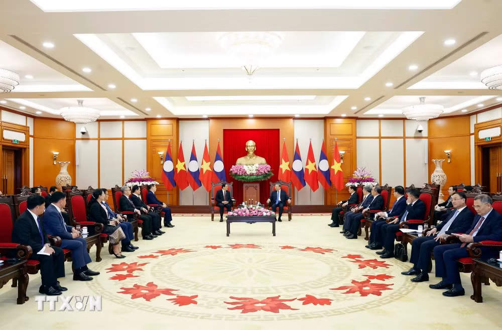 Tổng Bí thư, Chủ tịch nước Tô Lâm tiếp Thủ tướng Lào Sonexay Siphandone. (Ảnh: Thống Nhất/TTXVN) ttxvn-0906-tong-bi-thu-chu-tich-nuoc-to-lam-tiep-thu-tuong-lao-3.jpg