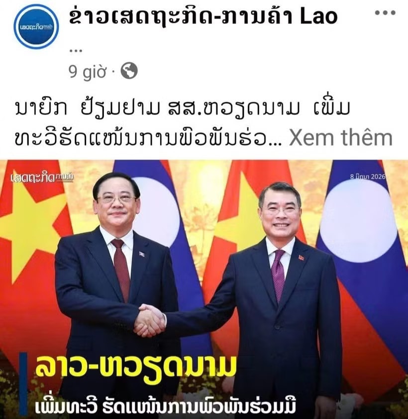A post on the official Facebook page of the Lao Economic Daily (Photo: screenshot) 