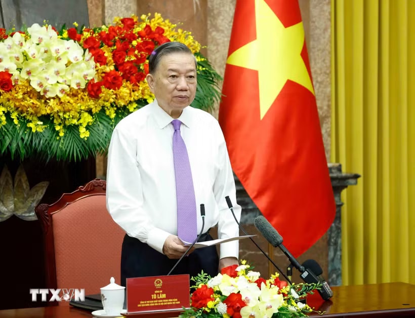 Tổng Bí thư, Chủ tịch nước Tô Lâm phát biểu. (Ảnh: Thống Nhất/TTXVN)