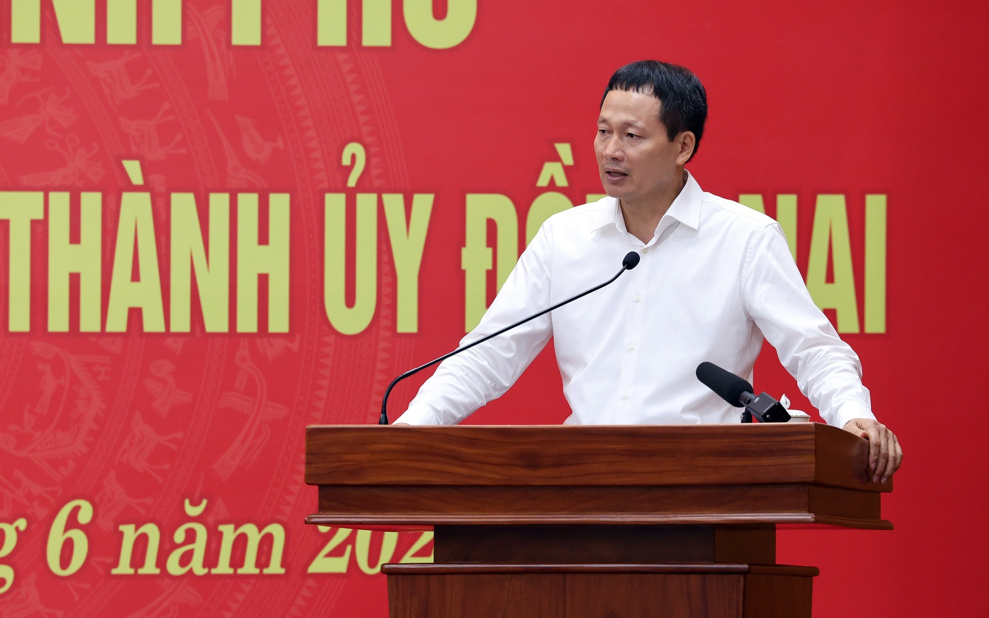 Bí thư Thành ủy TP. Đồng Nai Vũ Hồng Văn phát biểu