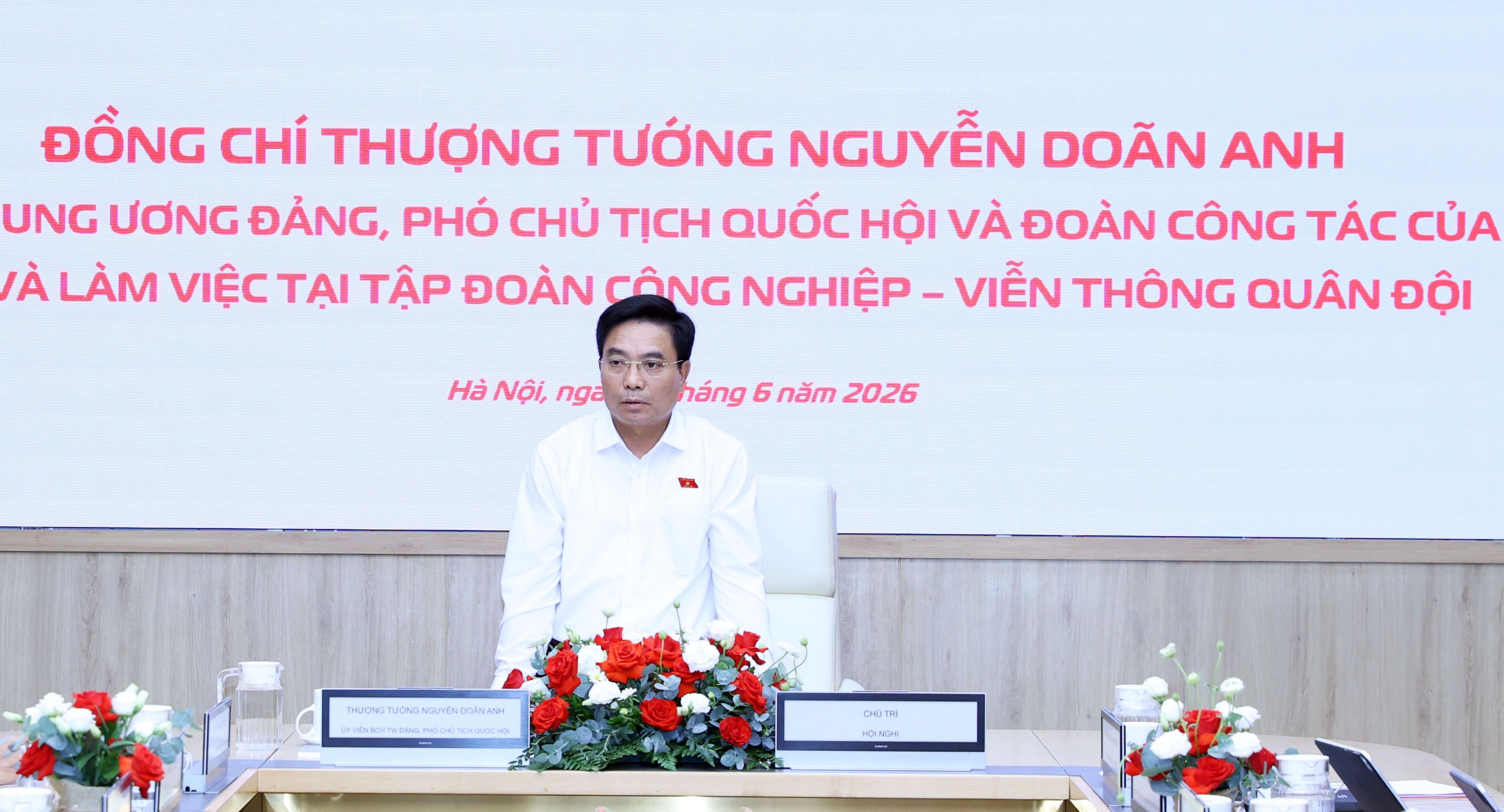 Phó Chủ tịch Quốc hội, Thượng tướng Nguyễn Doãn Anh phát biểu