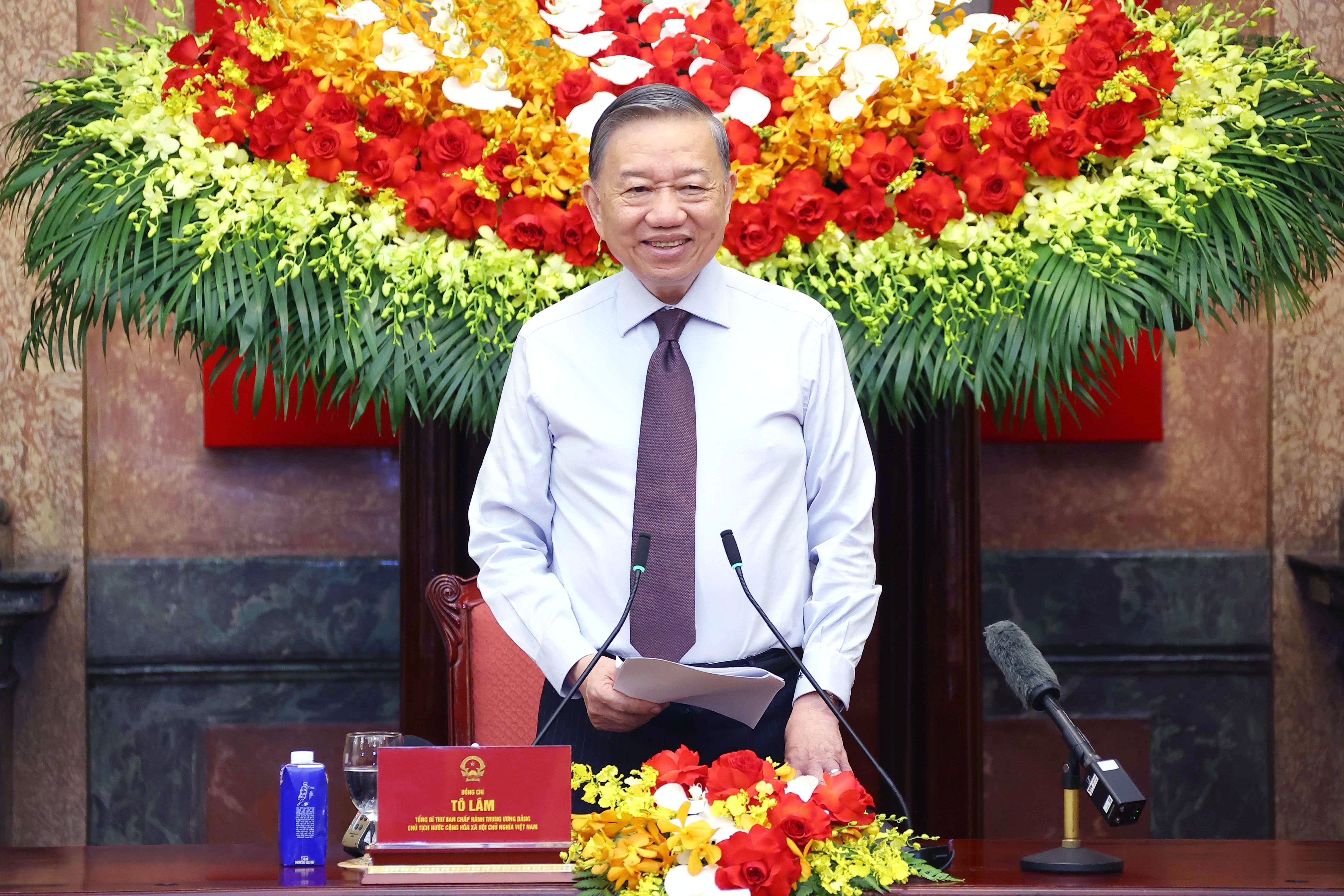 Tổng Bí thư, Chủ tịch nước Tô Lâm phát biểu chỉ đạo. Ảnh: Văn Điệp – TTXVN