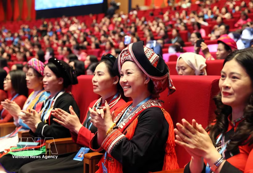 Delegates at the 14th National Congress of the Vietnam Women's Union (VWU) for the 2026–2031 term (Photo: VNA)