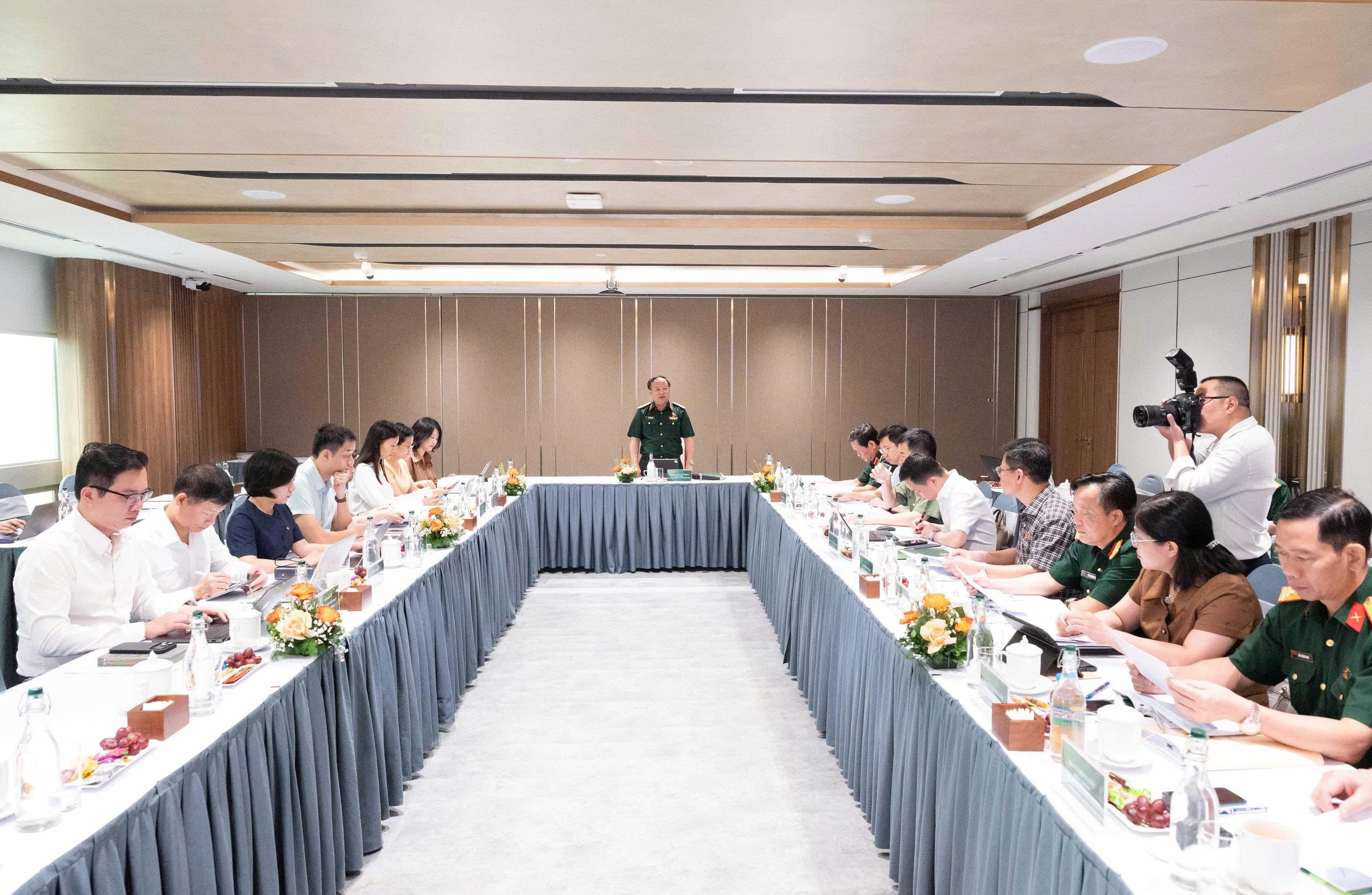 Quang cảnh cuộc làm việc với Ngân hàng Vietcombank