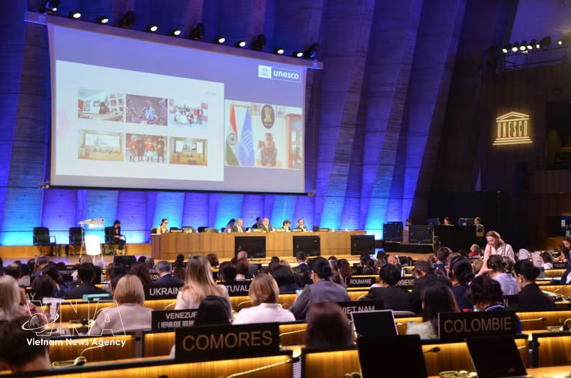 A view of the 11th Session of the General Assembly of the States Parties to the Convention for the Safeguarding of the Intangible Cultural Heritage. (Photo: VNA)