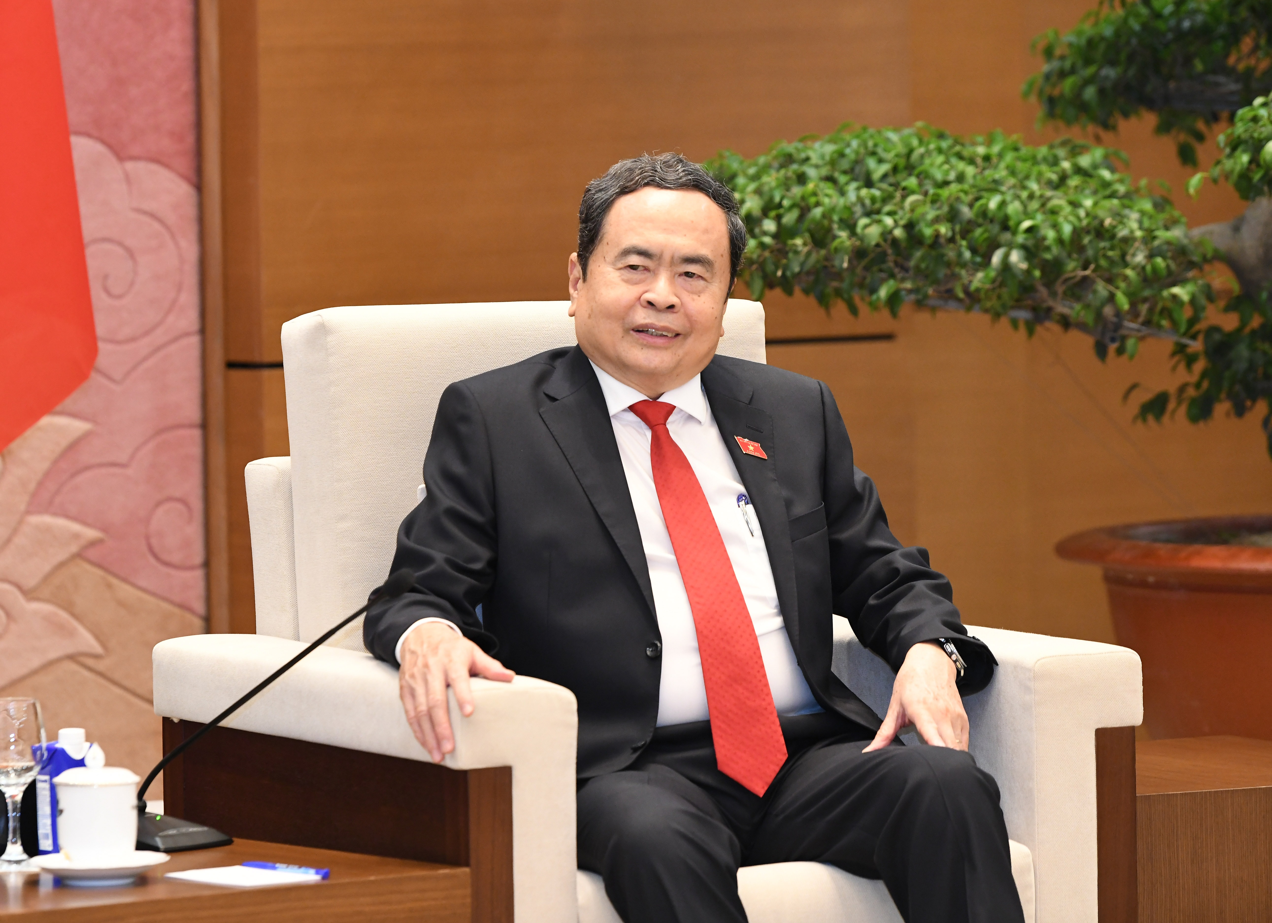 Chủ tịch Quốc hội Trần Thanh Mẫn phát biểu.2
