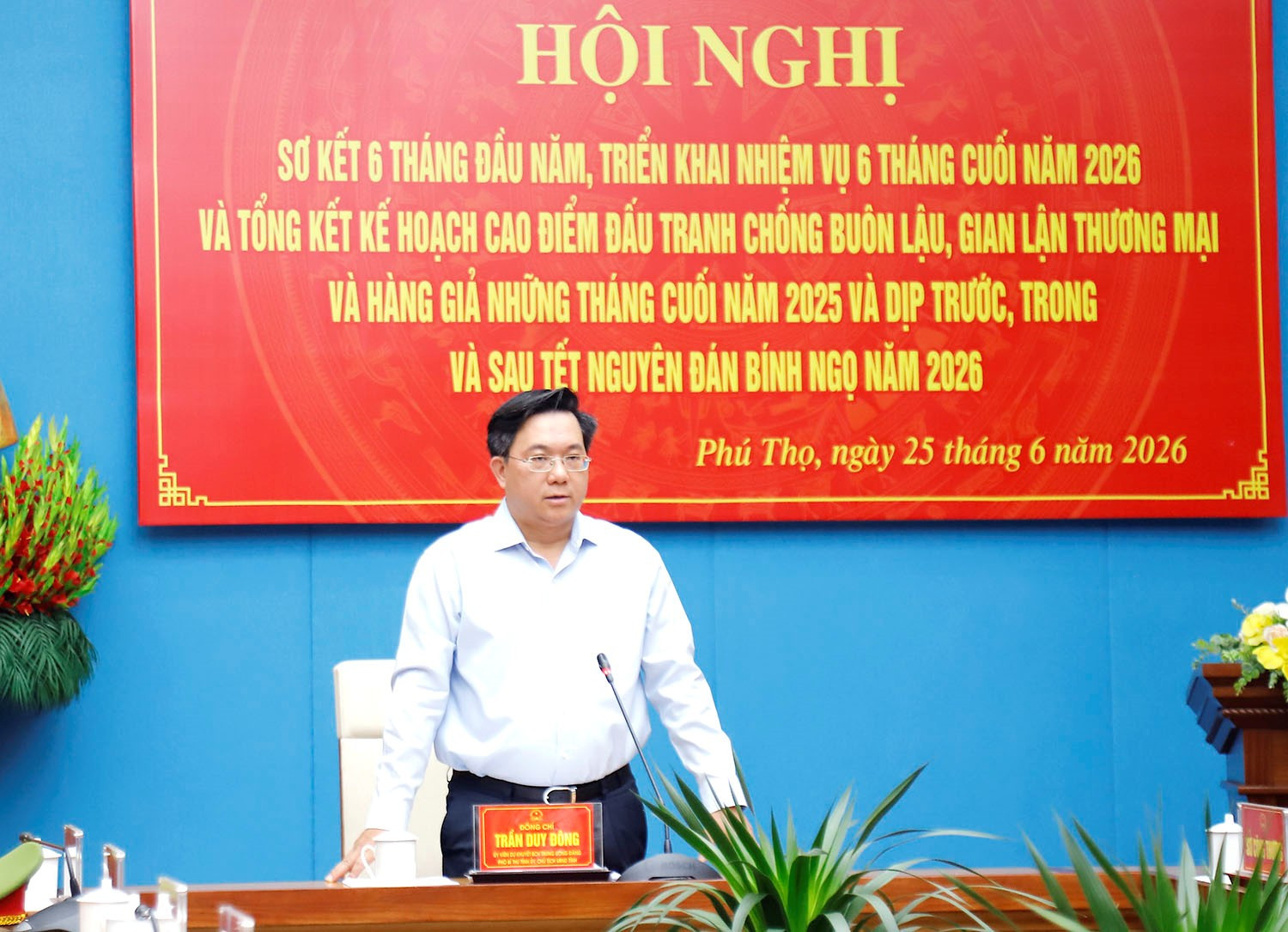 Chủ tịch UBND tỉnh, Trưởng Ban Chỉ đạo 389 tỉnh phát biểu chỉ đạo
