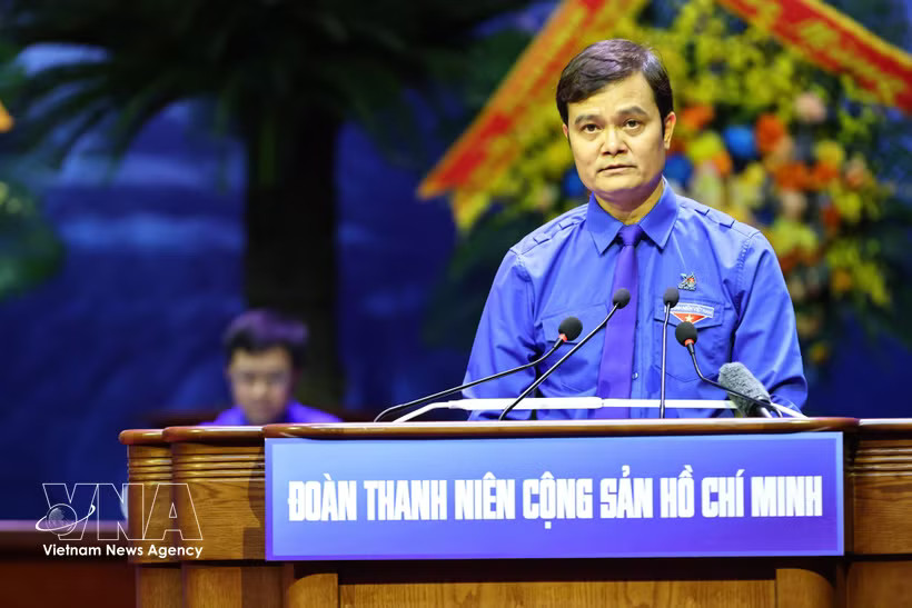 Bui Quang Huy is re-elected First Secretary of the Ho Chi Minh Communist Youth Union (HCYU) Central Committee for the 2026–2031 term (Photo: VNA)