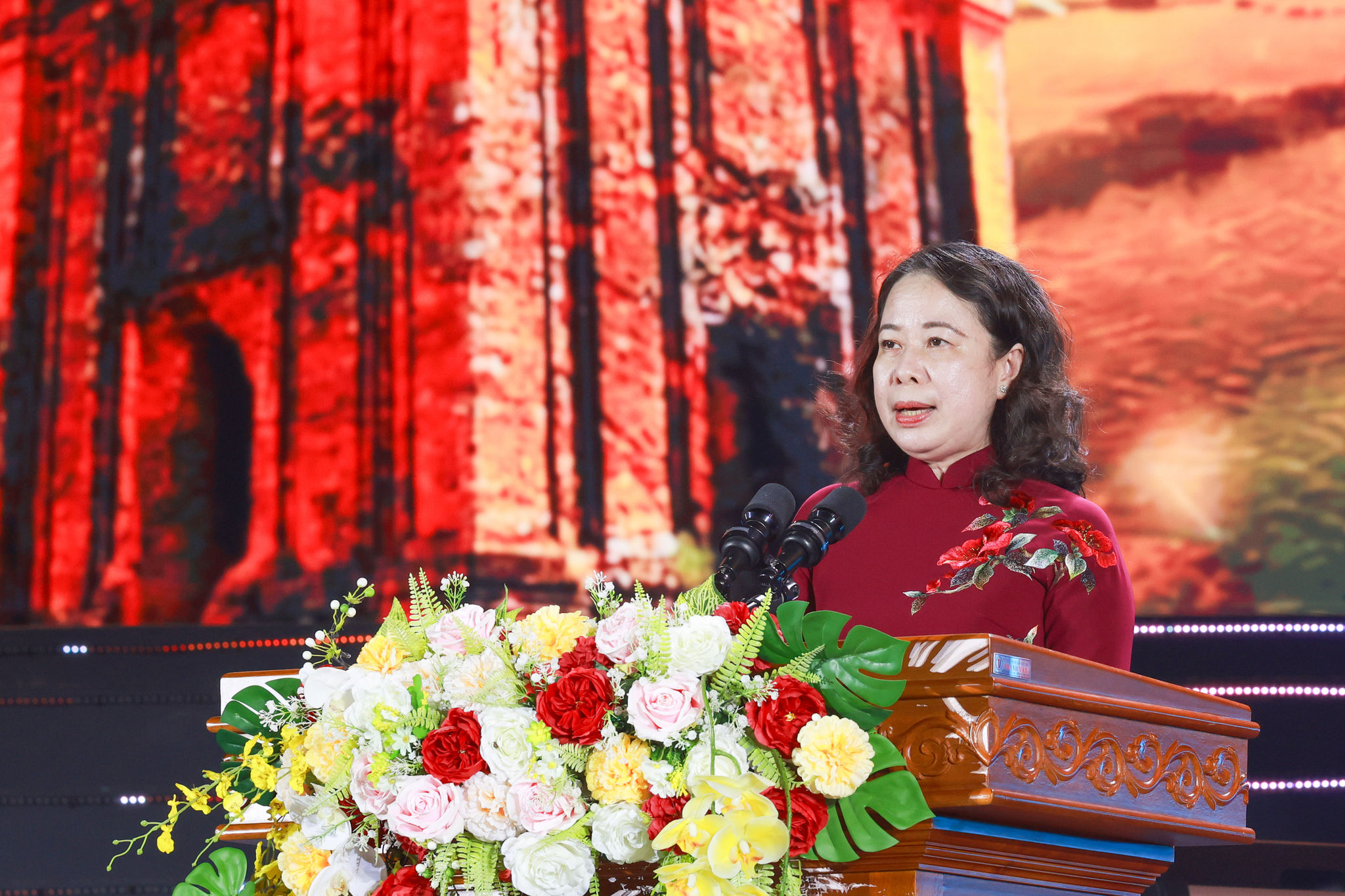 Phó Chủ tịch nước Võ Thị Ánh Xuân phát biểu chào mừng ngày hội.