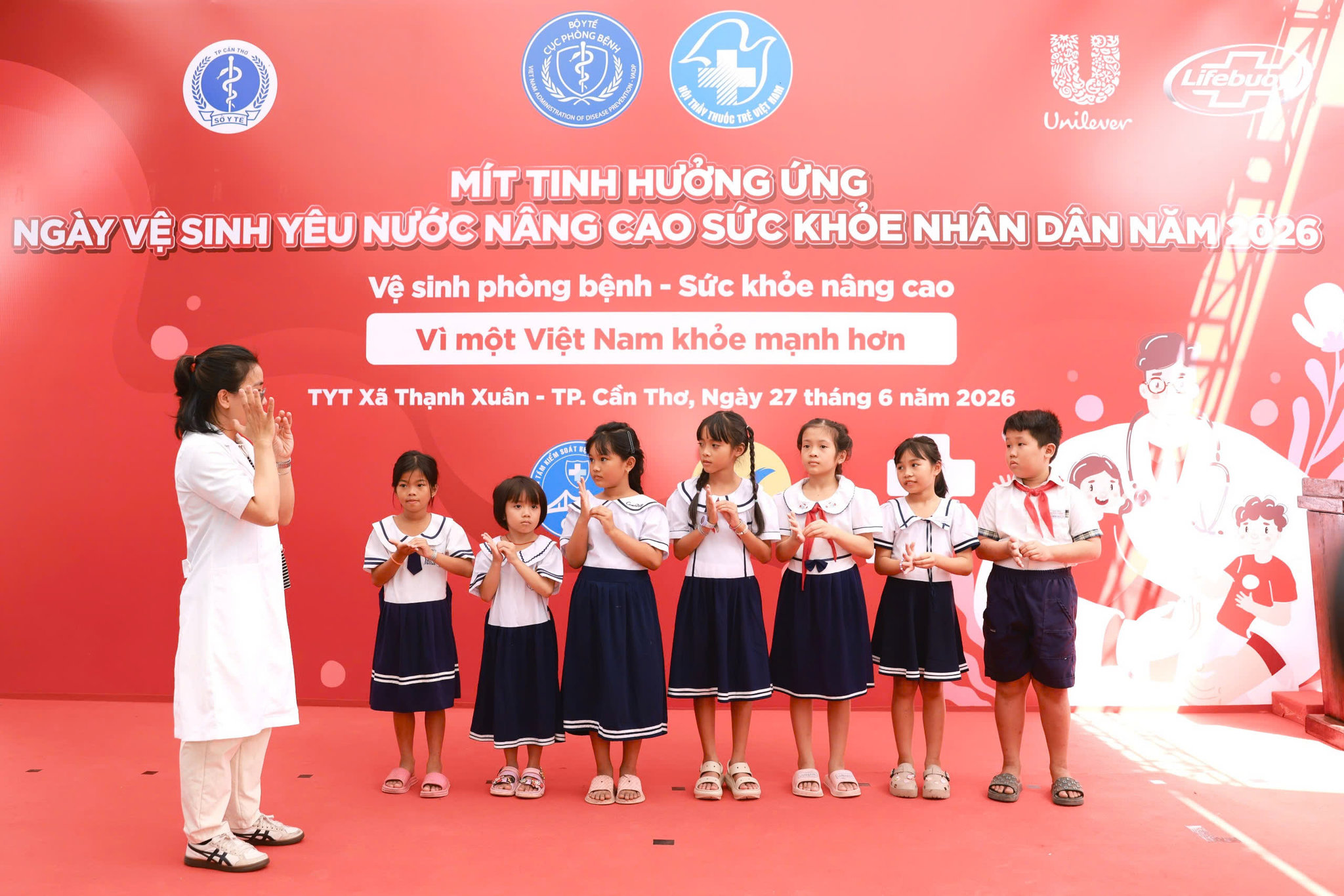 Hoạt động giáo dục vệ sinh tay thực tiễn dành cho học sinh tại Xã Thạnh xuân, TP.Cần Thơ 