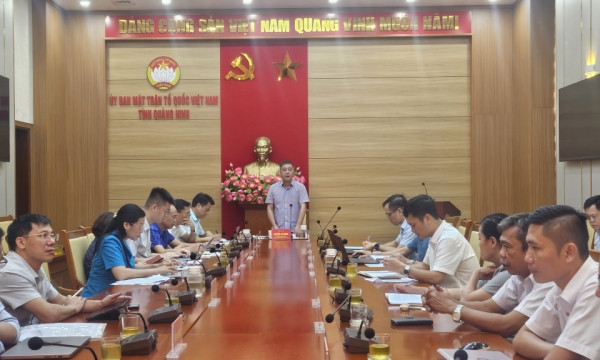 Đồng chí Nguyễn Chí Thành, Ủy viên BTV Tỉnh ủy, Phó Chủ tịch Thường trực Ủy ban MTTQ Việt Nam tỉnh Quảng Ninh phát biểu kết luận hội nghị.