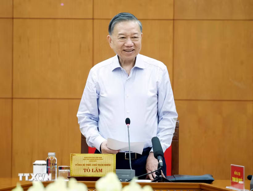 Tổng Bí thư, Chủ tịch nước Tô Lâm phát biểu. (Ảnh: Thống Nhất/TTXVN)
