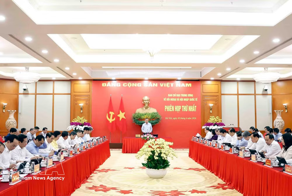 An overview of the first meeting of the Central Steering Committee for Foreign Affairs and International Integration. (Photo: VNA) vnanet-tolam3.jpg