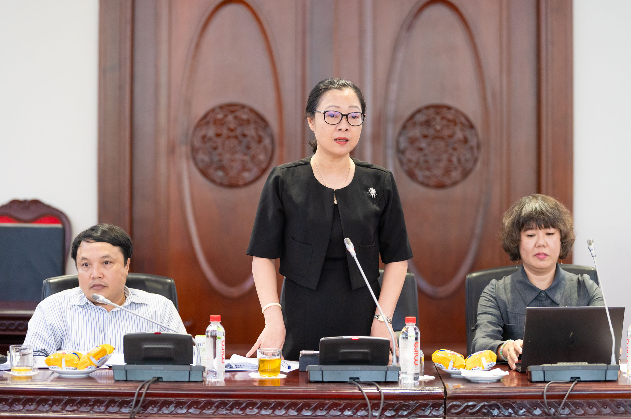Thứ trưởng Bộ Giáo dục và Đào tạo Nguyễn Thị Quyên Thanh phát biểu