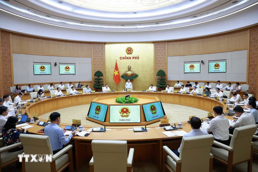 Thủ tướng Lê Minh Hưng chủ trì Phiên họp Chính phủ chuyên đề về xây dựng pháp luật tháng 7 năm 2026. (Ảnh: Dương Giang/TTXVN) ttxvn-0807-thu-tuong-phien-hop-chuyen-de-xay-dung-phap-luat-7.jpg