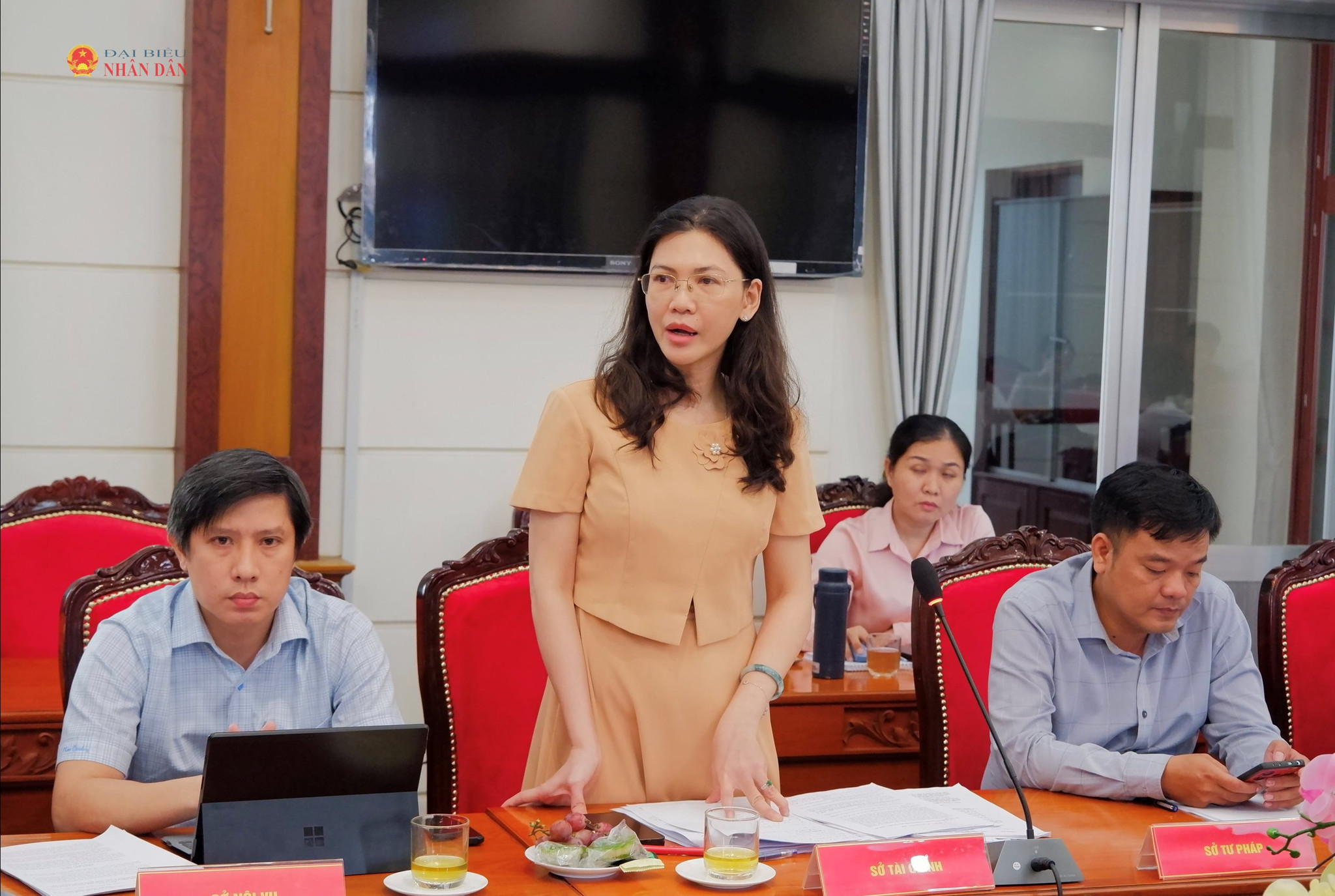 Đại diện Sở Tài chính TP. Hồ Chí Minh phát biểu. Ảnh: Hoa Lê