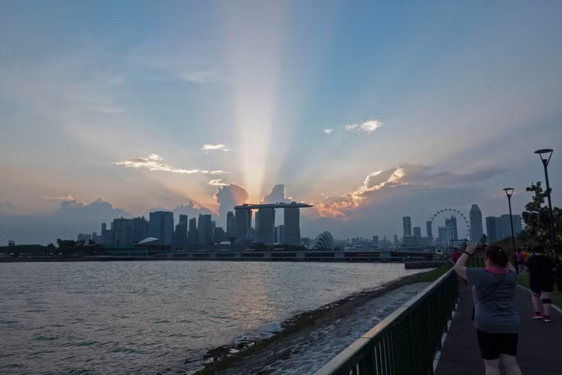 A view of Marina Bay, Singapore. (Photo: Xinhua/VNA)