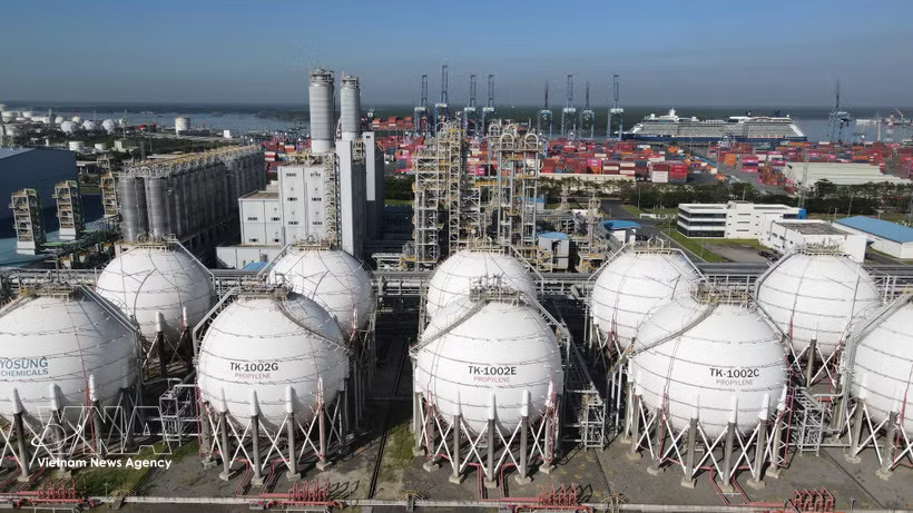 A view of the Hyosung chemical plant invested by the Republic of Korea (RoK) in Tan Phuoc ward, Ho Chi Minh City. (Photo: VNA)