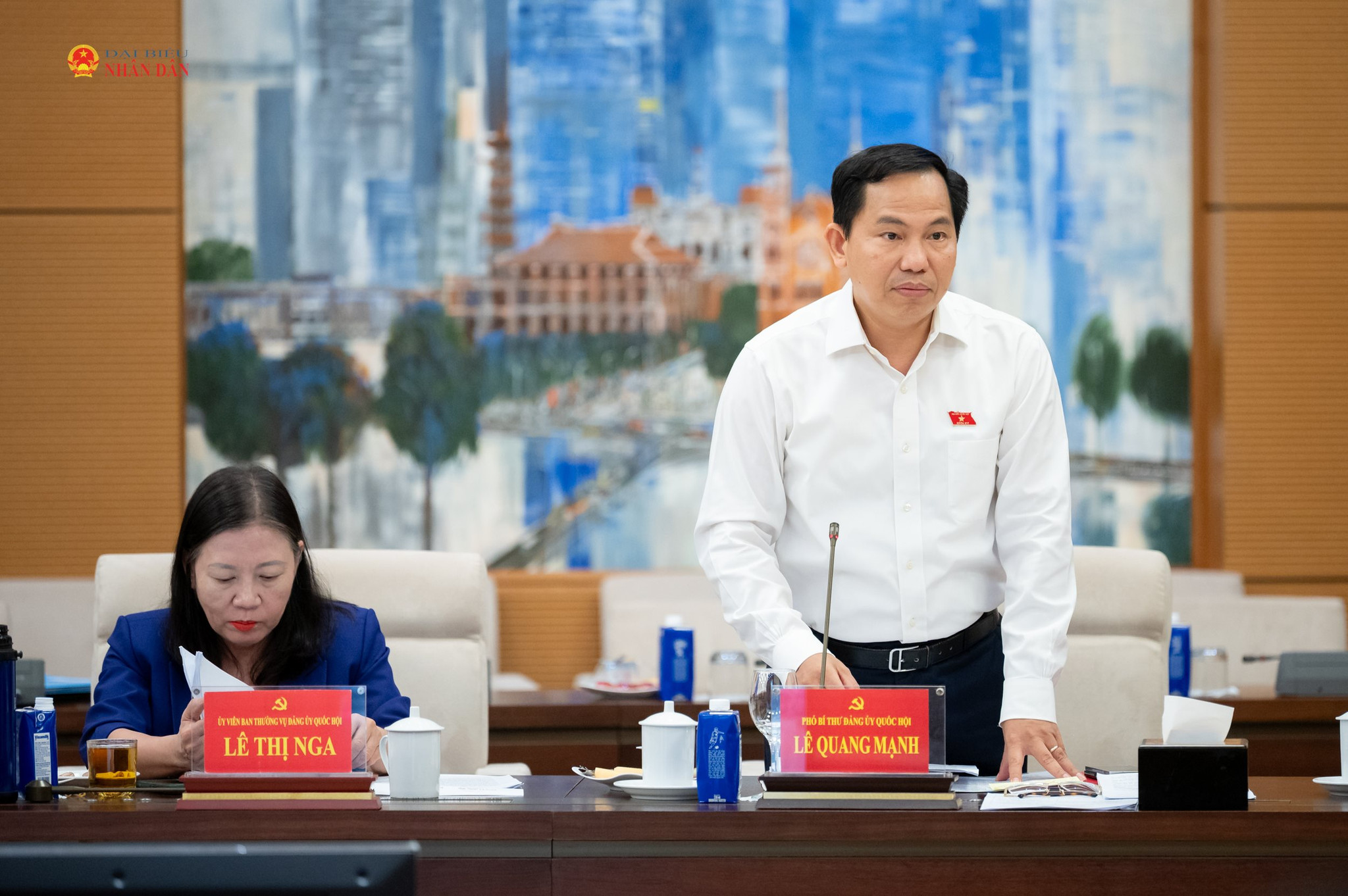 Tổng thư ký, Chủ nhiệm Văn phòng Quốc hội Lê Quang Mạnh phát biểu